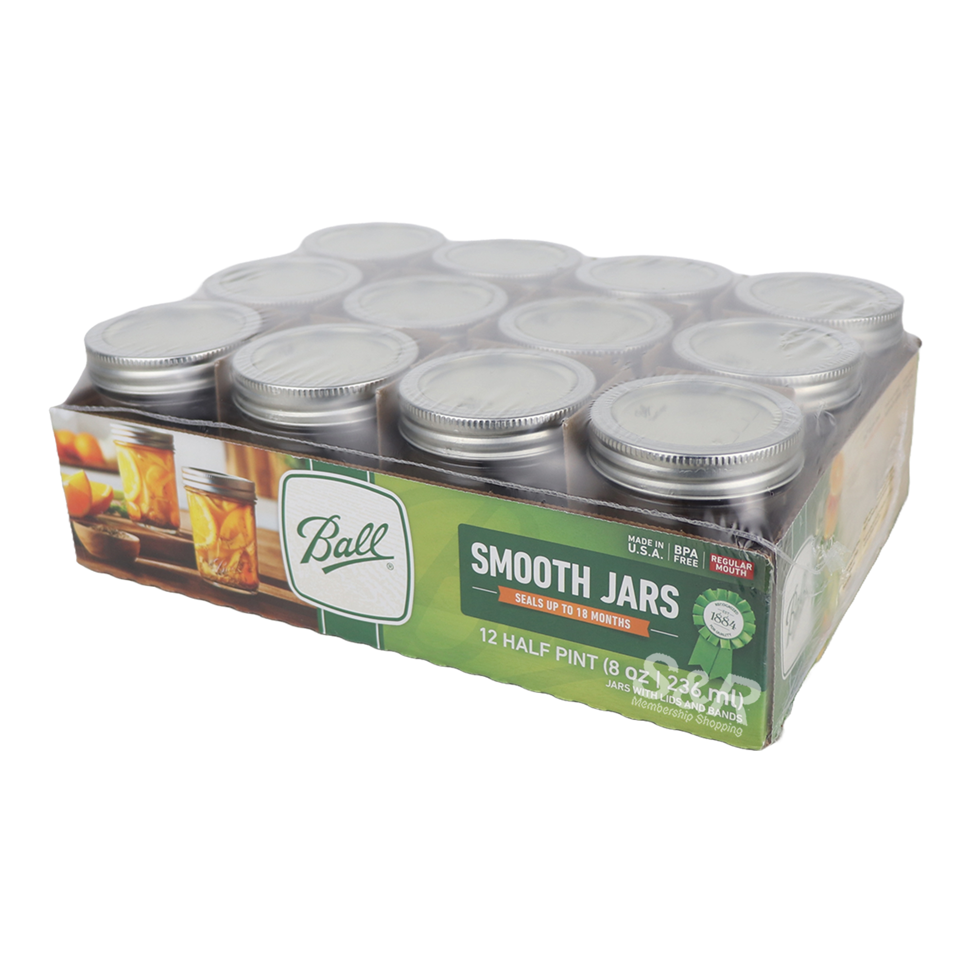 Ball Smooth Jars 12x236mL Ball Smooth Jars 12x236mL
